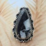Zebra Jasper Size US 7 925 Sterling Silver Ring (REXT49-409)
