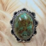 Kingman Turquoise Size US 10 925 Sterling Silver Ring (REXT49-414)