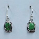 Yungai Green Turquoise 1" 925 Sterling Silver Earrings (REXT59-58)