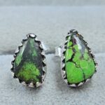 Yungai Green Turquoise 0.5" 925 Sterling Silver Stud Earrings (REXT59-69)