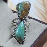 Mine 8 Turquoise Rings Size US 6 925 Sterling Silver Ring (REXT120-48)