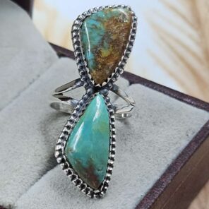 Mine 8 Turquoise Rings Size US 6 925 Sterling Silver Ring (REXT120-48)