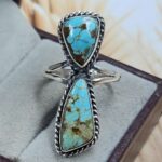 Mine 8 Turquoise Rings Size US 10 925 Sterling Silver Ring (REXT120-61)
