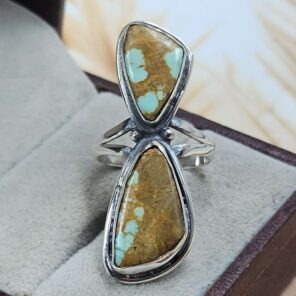 Mine 8 Turquoise Rings Size US 6 925 Sterling Silver Ring (REXT120-47)