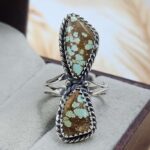 Mine 8 Turquoise Rings Size US 8 925 Sterling Silver Ring (REXT120-52)