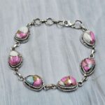 Cotton Candy Turquoise 925 Sterling Silver Bracelet (REXT40-325)