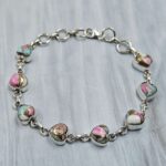 Cotton Candy Turquoise 925 Sterling Silver Bracelet (REXT40-321)