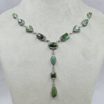 Yungai Green Turquoise 925 Sterling Silver Necklace (REXT111-99)