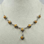Bumble Bee Jasper 925 Sterling Silver Necklace (REXT130-45)