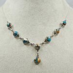 Spiny Oyster Turquoise 925 Sterling Silver Necklace (REXT130-44)