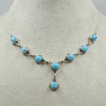 Larimar 925 Sterling Silver Necklace (REXT130-40)