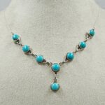 Kingman Turquoise 925 Sterling Silver Necklace (REXT130-36)