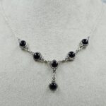 Black Onyx 925 Sterling Silver Necklace (REXT165-74)