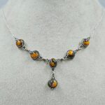 Bumble Bee Jasper 925 Sterling Silver Necklace (REXT165-75)