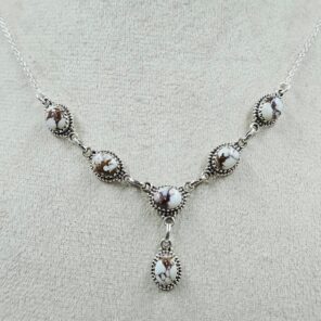 Wild Horse Jasper 925 Sterling Silver Necklace (REXT131-60)