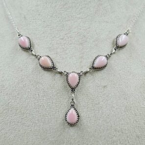 Pink Queen Conch 925 Sterling Silver Necklace (REXT131-67)