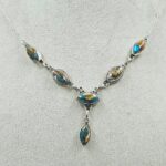 Spiny Oyster Turquoise 925 Sterling Silver Necklace (REXT165-57)