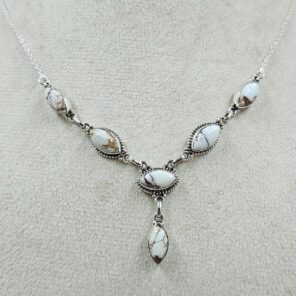 Wild Horse Jasper 925 Sterling Silver Necklace (REXT165-64)