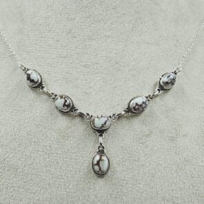 Wild Horse Jasper 925 Sterling Silver Necklace (REXT131-49)
