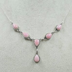Pink Queen Conch 925 Sterling Silver Necklace (REXT131-52)