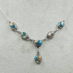 Spiny Oyster Turquoise 925 Sterling Silver Necklace (REXT131-56)