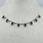 Black Onyx 925 Sterling Silver Necklace (REXT130-50)