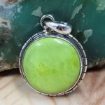 Gaspeite 925 Sterling Silver Pendant (REXT2-90)