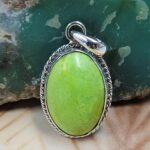 Gaspeite 925 Sterling Silver Pendant (REXT2-93)