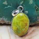 Gaspeite 925 Sterling Silver Pendant (REXT2-94)