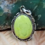 Gaspeite 925 Sterling Silver Pendant (REXT2-96)
