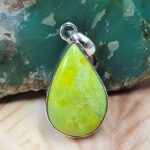 Gaspeite 925 Sterling Silver Pendant (REXT2-102)