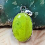 Gaspeite 925 Sterling Silver Pendant (REXT2-103)