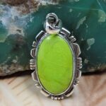 Gaspeite 925 Sterling Silver Pendant (REXT2-104)