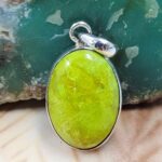 Gaspeite 925 Sterling Silver Pendant (REXT2-109)