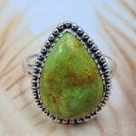 Gaspeite Size US 11 925 Sterling Silver Ring (REXT29-476)