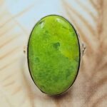 Gaspeite Size US 7 925 Sterling Silver Ring (REXT29-425)