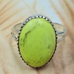 Gaspeite Size US 10 925 Sterling Silver Ring (REXT29-474)