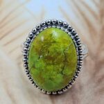 Gaspeite Size US 10 925 Sterling Silver Ring (REXT29-471)
