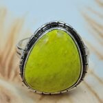 Gaspeite Size US 10 925 Sterling Silver Ring (REXT29-469)