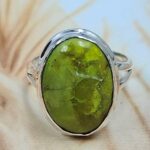 Gaspeite Size US 7 925 Sterling Silver Ring (REXT29-427)