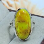 Gaspeite Size US 7 925 Sterling Silver Ring (REXT29-428)