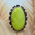 Gaspeite Size US 10 925 Sterling Silver Ring (REXT29-470)