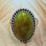 Gaspeite Size US 7 925 Sterling Silver Ring (REXT29-424)