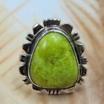 Gaspeite Size US 6 925 Sterling Silver Ring (REXT29-437)