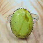 Gaspeite Size US 11 925 Sterling Silver Ring (REXT29-482)