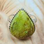 Gaspeite Size US 9 925 Sterling Silver Ring (REXT29-464)