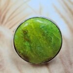 Gaspeite Size US 8 925 Sterling Silver Ring (REXT29-442)