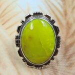 Gaspeite Size US 9 925 Sterling Silver Ring (REXT29-458)