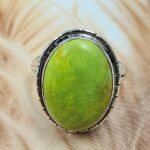 Gaspeite Size US 11 925 Sterling Silver Ring (REXT29-483)