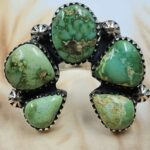 Sonoran Gold Turquoise Naja Size US 8 925 Sterling Silver Ring (REXT166-20)